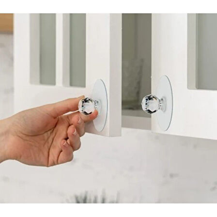 Brokoli Home 8 Ad  Dolap Çekmece Tutacağı Pratik Yapışkanlı Komidin Çekmece Kulpu Askı Askılık 