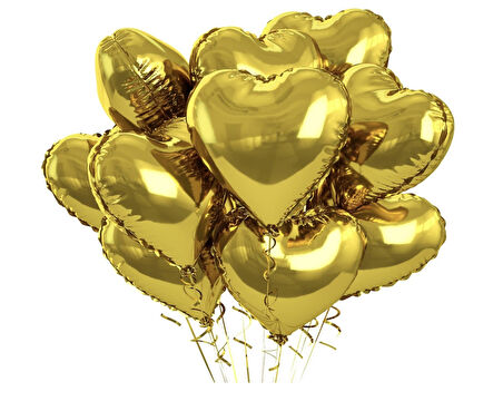 Brokoli Home 2 Adet Folyo Balon Altın Sarısı Gold Uçan Balon 45 Cm 18 İnç