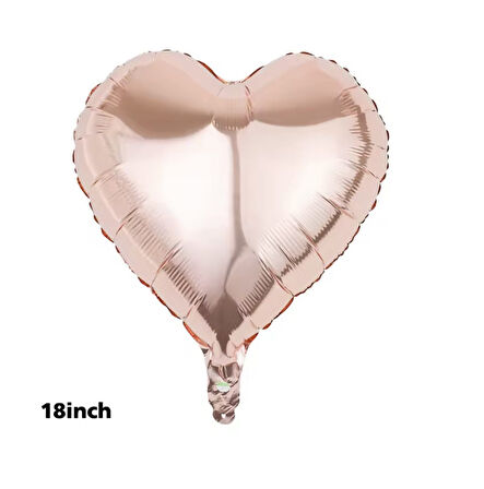 Brokoli Home Kalp Folyo Uçan Balon Gold Rose 3 Adet 45 Cm 18 İnç