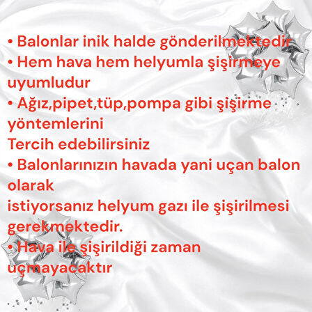 Brokoli Home 2 Adet Kalp Folyo Balon Mavi Uçan Balon 45 Cm 18 İnç Mavi Kalp Folyo Balon