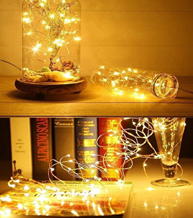 Ev Balkon Ve Parti İçin 3 Metre Animasyonlu Pilli Gün Işığı Peri Led Yılbaşı Süsü Işık 