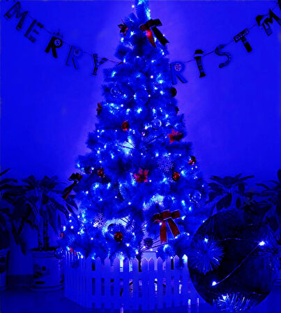 Ev Balkon Ve Parti İçin 3 Metre Pilli Mavi Renk Peri Led Yılbaşı Süsü Işık