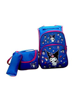 KUROMİ DESENLİ Üçlü Erkek Çocuk İlkokul  Okul Çantası + Termal Beslenme Çantası + Kalemlik