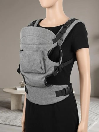 Gri Bel & Sırt Destekli 4-12 kg Ergonomik Kanguru Çok Yönlü Ayarlanabilir