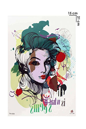 Geçici Kadın Modelli Dövme Tattoo