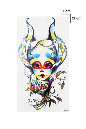 Geçici Kadın Modelli Dövme Tattoo