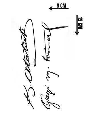 Geçici Atatürk İmza Dövme Tattoo