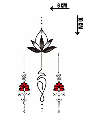 Geçici Çiçek Figürlü Mini Dövme Tattoo