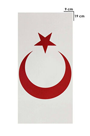 Geçici Kırmızı Türk Bayrağı - Ayyıldız Dövme Tattoo