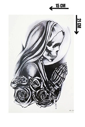 Gerçekçi Geçici Kurukafa Dövme Tattoo