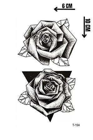 Geçici Gül Mini Dövme Tattoo