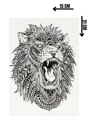 Geçici Aslan Dövme Tattoo