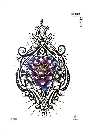 Çiçek Motifli Geçici Dövme Tattoo