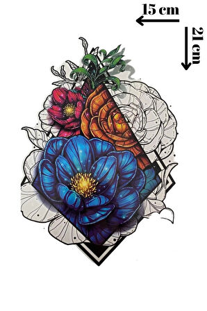 Geçici Gül Figürlü Dövme Tattoo