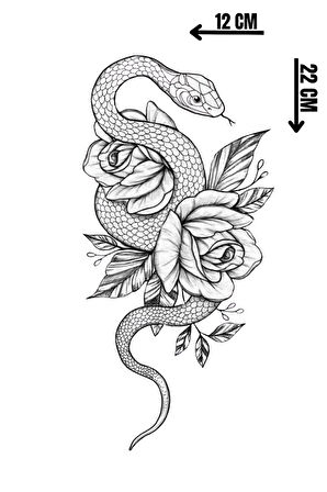 Geçici Yılan Figürlü Dövme Tattoo