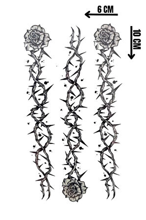 Geçici Gül Figürlü Dövme Tatto