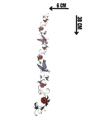 Geçici Kelebek Figürlü Bel/Kol/Bacak Dövme Tattoo