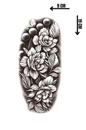 Geçici Çiçek Figürlü Dövme Tattoo