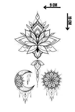 Geçici Çiçek Figürlü Dövme Tattoo