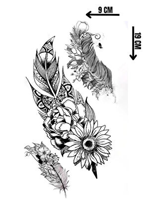 Geçici Tüy Figürlü Dövme Tattoo