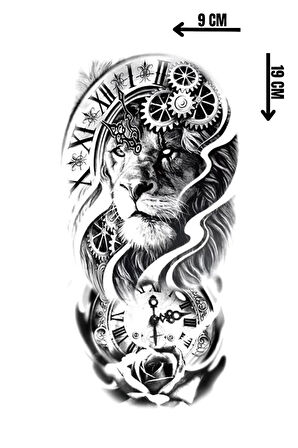Geçici Aslan Figürlü Dövme Tattoo