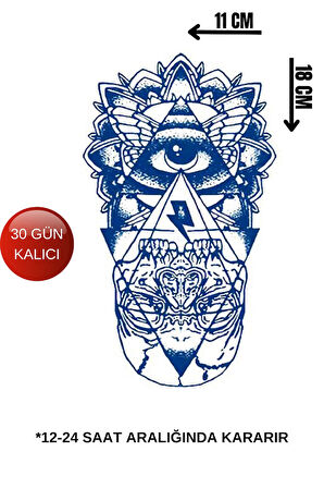 Göz Figürlü 12 Saat Sonra Kararan Geçici Dövme Tattoo