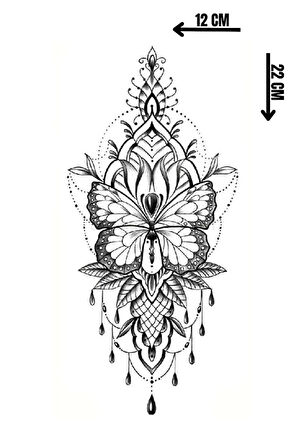 Geçici Lotus Figürlü Dövme Tattoo