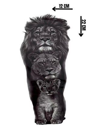 Geçici Aslan Figürlü Dövme Tattoo