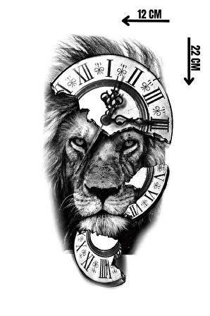 Geçici Aslan Figürlü Dövme Tattoo