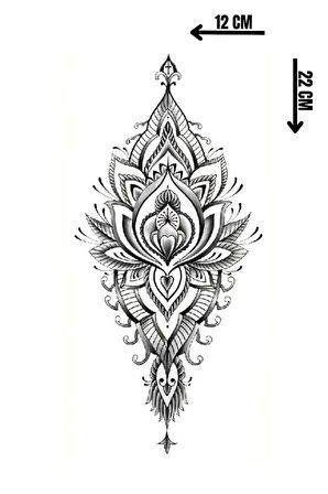 Geçici Lotus Figürlü Dövme Tattoo
