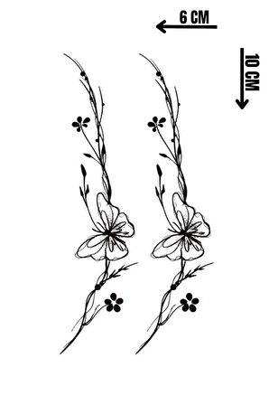 Geçici Kelebek Figürlü Mini Dövme Tattoo