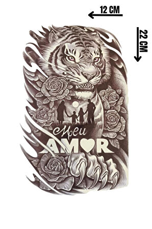 Geçici Kaplan Figürlü Dövme Tattoo