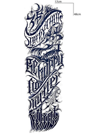 Yazı Detaylı 12 Saat Sonra Kararan Geçici Kol Dövme Tattoo