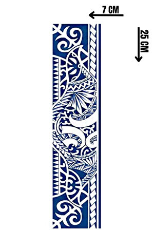 Tribal Figürlü 12 Saat Sonra Kararan Geçici Dövme Tattoo