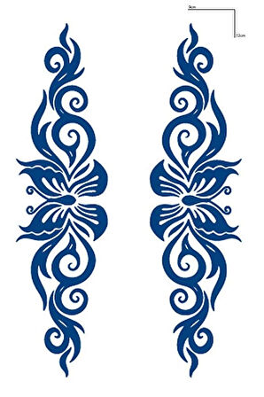 Kelebek Figürlü 12 Saat Sonra Kararan Geçici Dövme Tattoo