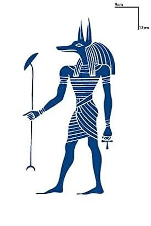 Mısır Anubis Figürlü 12 Saat Sonra Kararan Geçici Dövme Tattoo