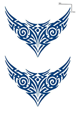 Tribal Figürlü 12 Saat Sonra Kararan Geçici Dövme Tattoo