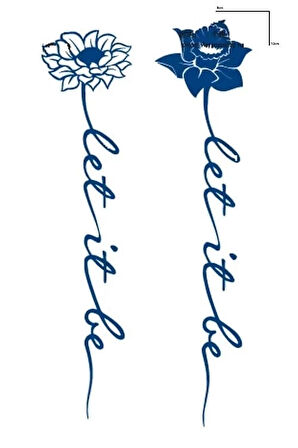 Çiçek Figürlü 12 Saat Sonra Kararan Geçici Dövme Tattoo