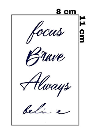 Yazı Detaylı 12 Saat Sonra Kararan Geçici Dövme Tattoo