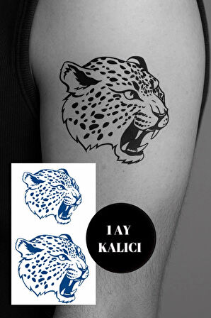 Kaplan Figürlü 12 Saat Sonra Kararan Geçici Mini Dövme Tattoo