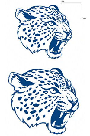 Kaplan Figürlü 12 Saat Sonra Kararan Geçici Mini Dövme Tattoo