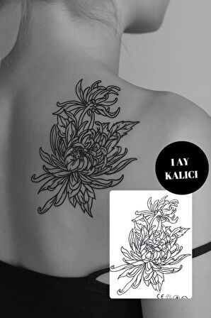 Lotus Çiçeği Figürlü 12 Saat Sonra Kararan Geçici Mini Dövme Tattoo