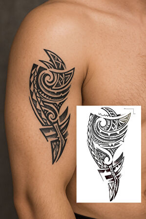 Geçici Tribal Figürlü Dövme Tattoo