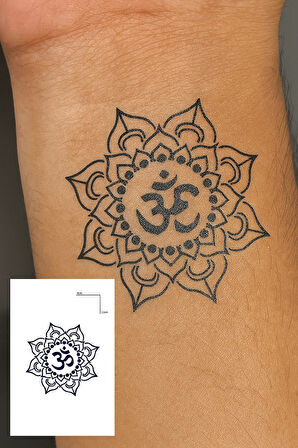 Mandala Figürlü 12 Saat Sonra Kararan Geçici Dövme Tattoo