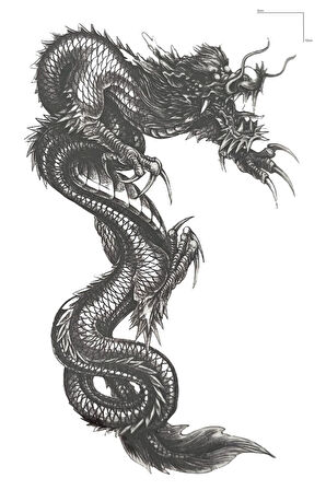 Ejderha Figürlü Mini Dövme Tattoo