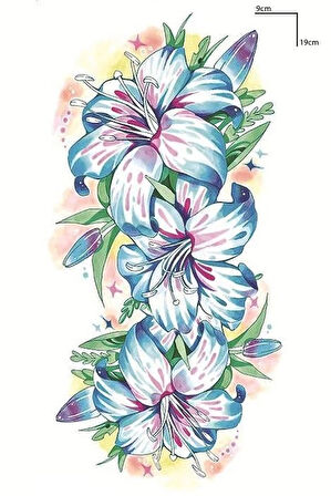 Geçici Çiçek Figürlü Dövme Tattoo