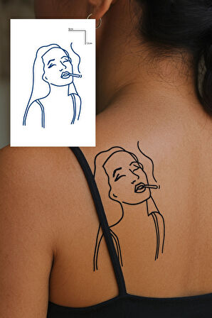 Kız Figürlü 12 Saat Sonra Kararan Geçici Mini Dövme Tattoo