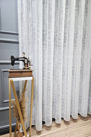 Farbateks Dikim Ağaç Kabugu Yeni Model Renk Tasarım 3kat Sık Pileli Tül Perde