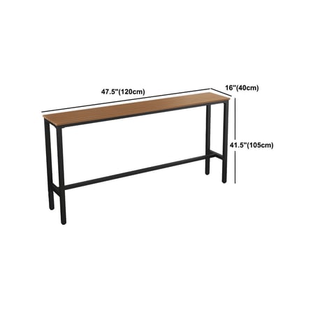 BRM6354 Modern Dikdörtgen Bar Masası Ahşap Metal Ayaklı