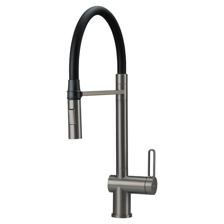 Deante MAGNETIC D72M Mutfak Armatürü, Esnek Uçlu, Manyetik Başlık, Titanyum Renk